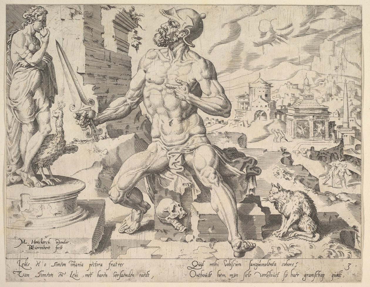 Simeon, fra serien The Twelve Patriarchs, 1550. av Dirck Volkertsen Coornhert