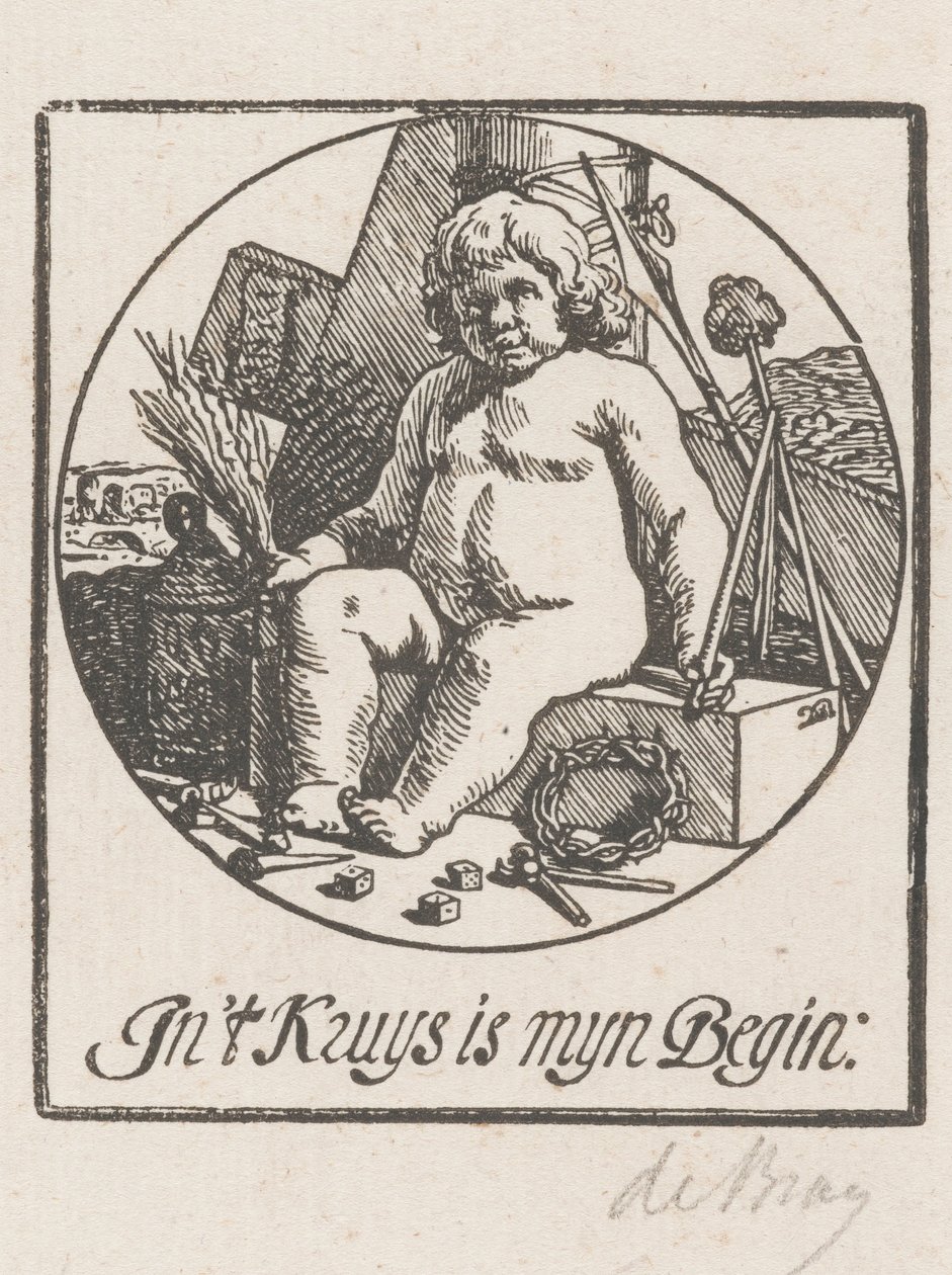 Kristusbarn omgitt av lidelsesredskaper av Dirck de Bray