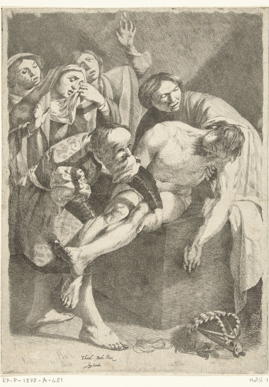 Kristi gravlegging av Dirck van Baburen (attributed to)