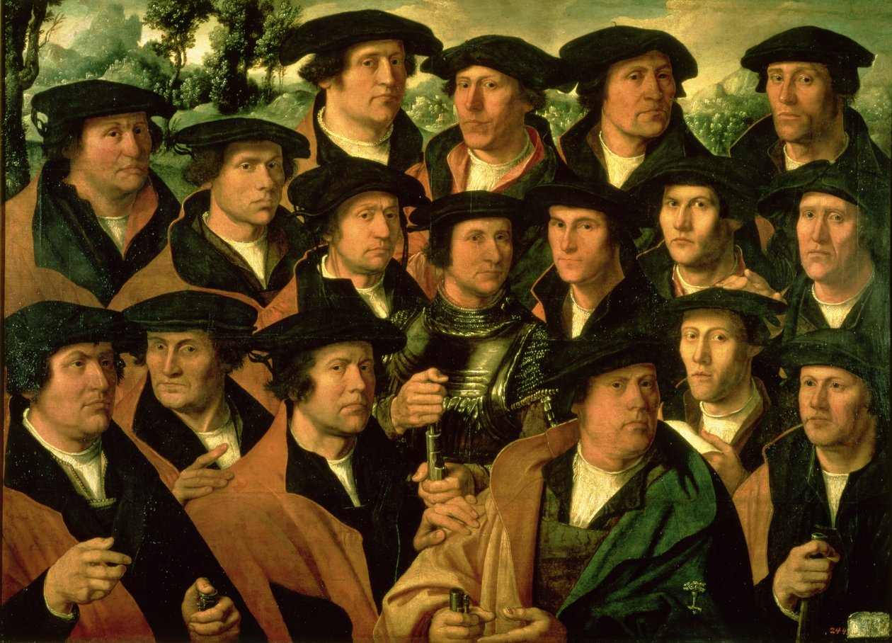 Gruppeportrett av Shooting Company of Amsterdam, 1532 av Dirk Jacobsz