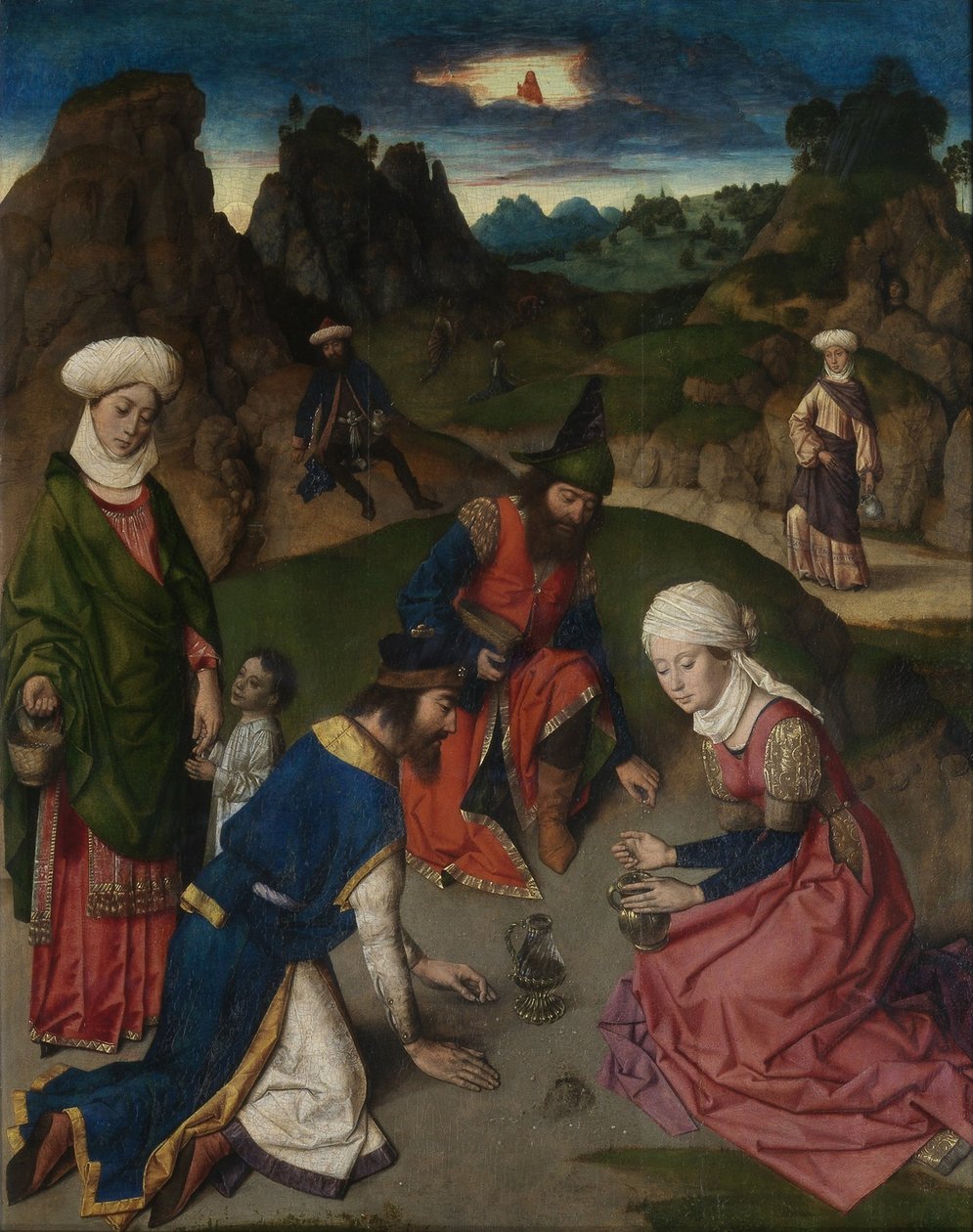 The Last Supper altertavle: The Gathering of Manna høyre fløy, 1464-1468 av Dirk Bouts