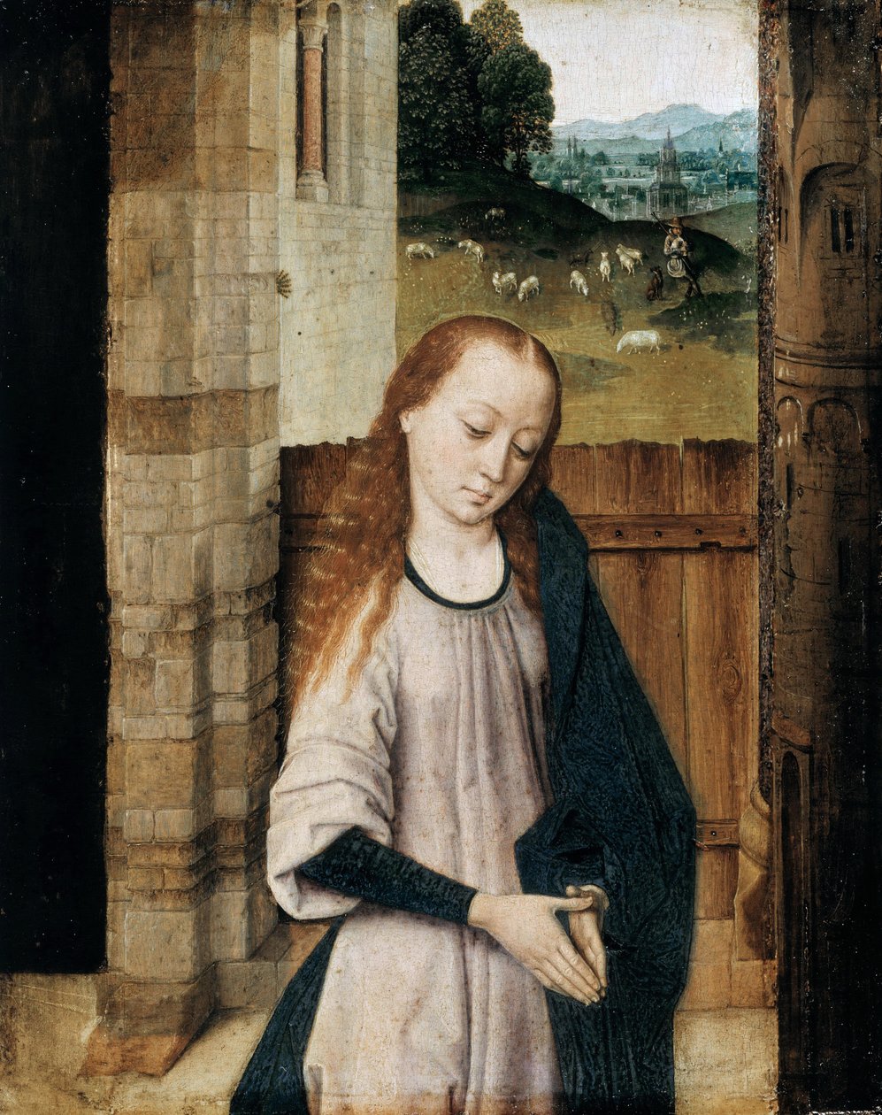 Jomfru i tilbedelse, 1400-tallet av Dirk Bouts