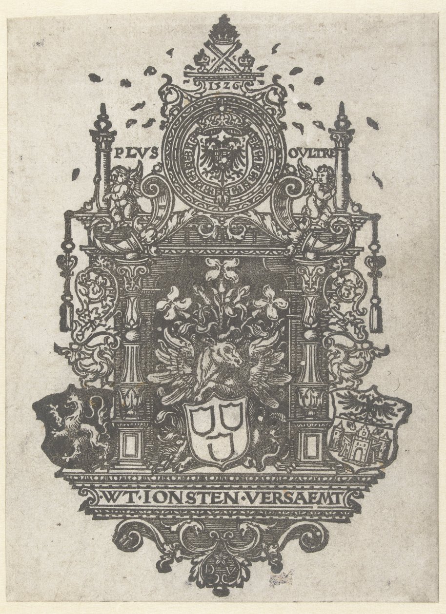 Våpenskjold fra Antwerp Guild of Saint Luke, 1526 av Dirk Jacobsz Vellert
