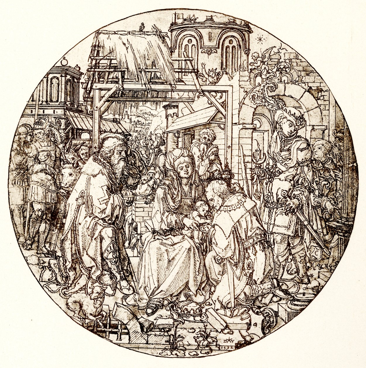 Magiene tilber Jesusbarnet av Dirk Jacobsz Vellert