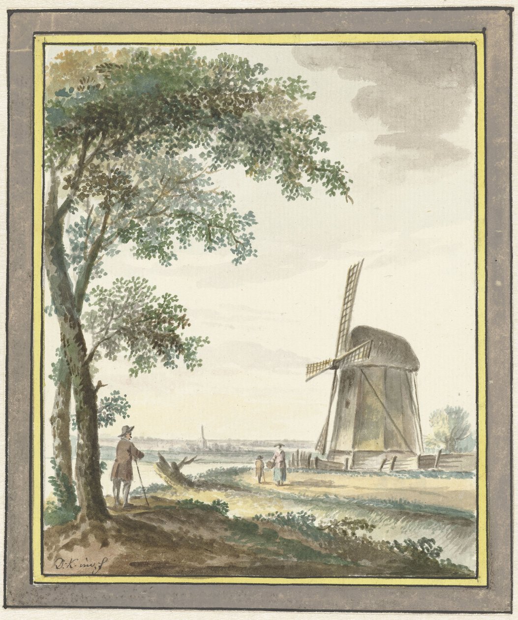 Landskap med mølle av Dirk Kuipers