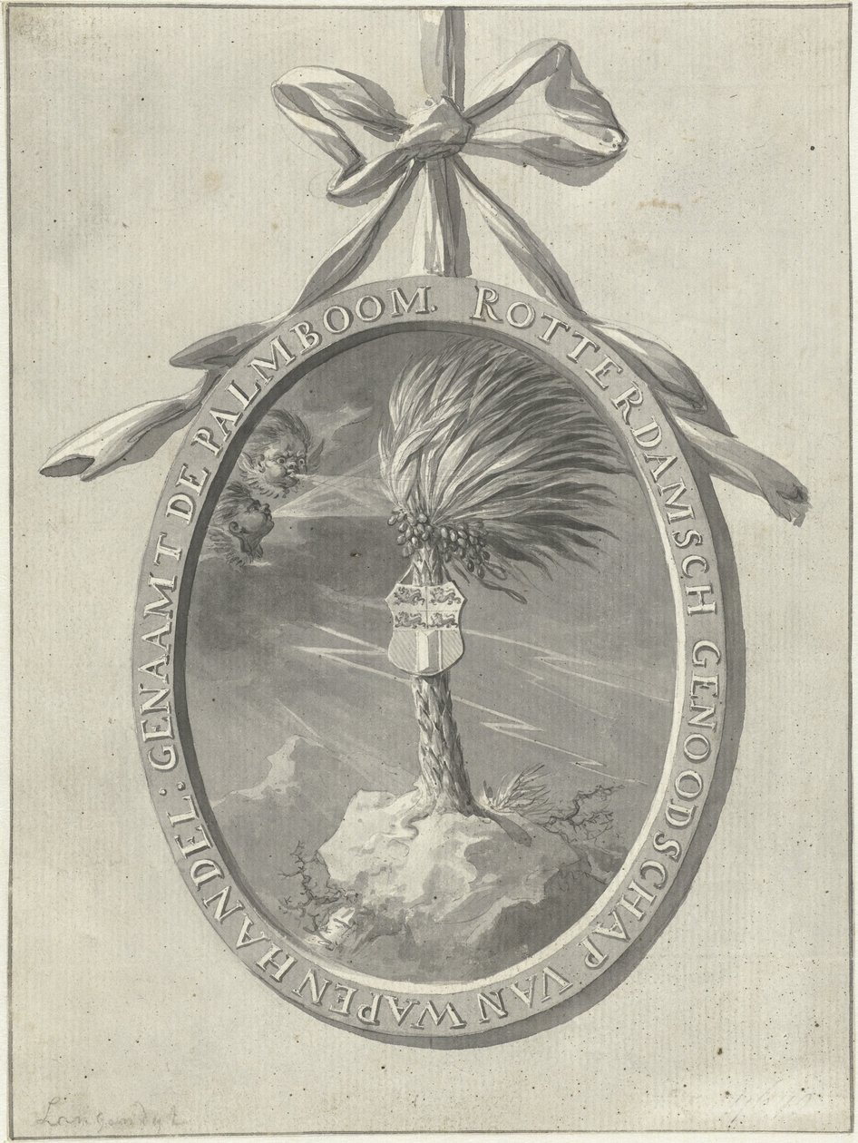 Emblem til Rotterdams treningsselskap De Palmboom, 1785. av Dirk Langendijk