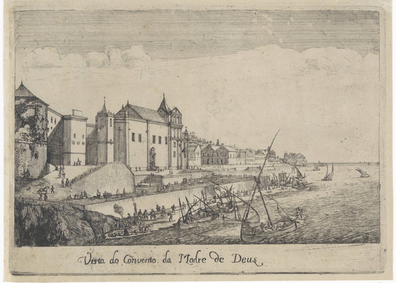Utsikt over klosteret til Guds mor i Lisboa Vista do Convento da Madre de Deus (tittel på objekt) Utsikt over Lisboa (serietittel) av Dirk Stoop