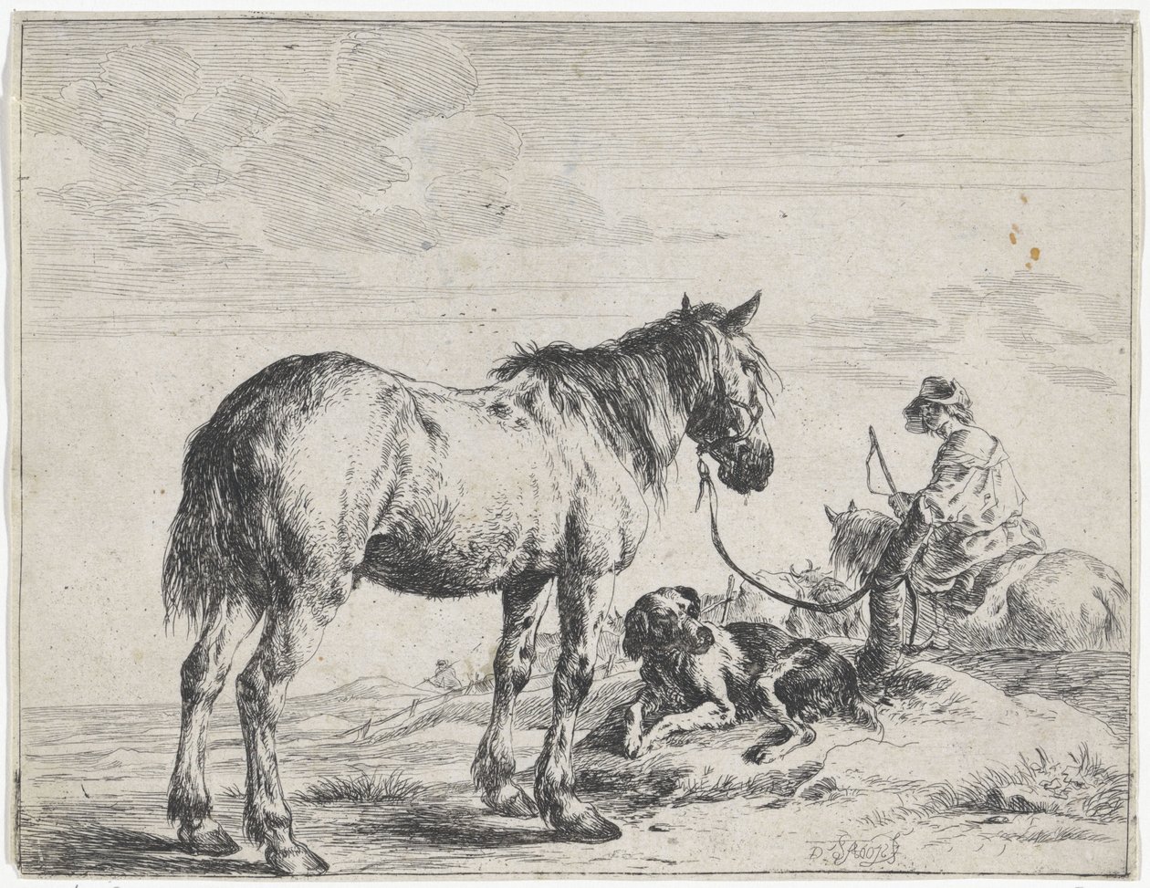 Hest bundet til en innsats Hester (serietittel) av Dirk Stoop