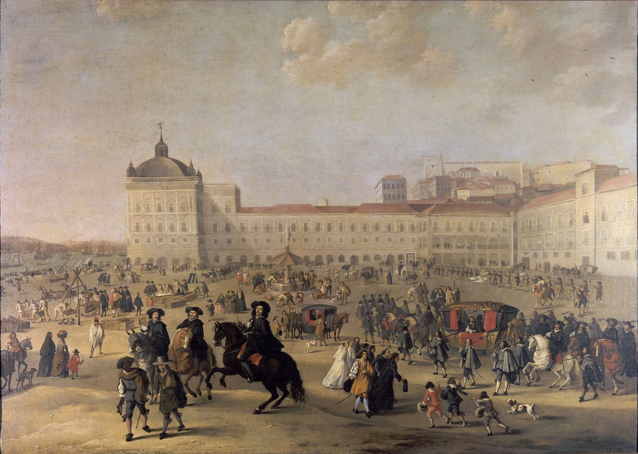 Slottsplassen Terreiro do Paço i Lisboa, 1650 av Dirk Stoop