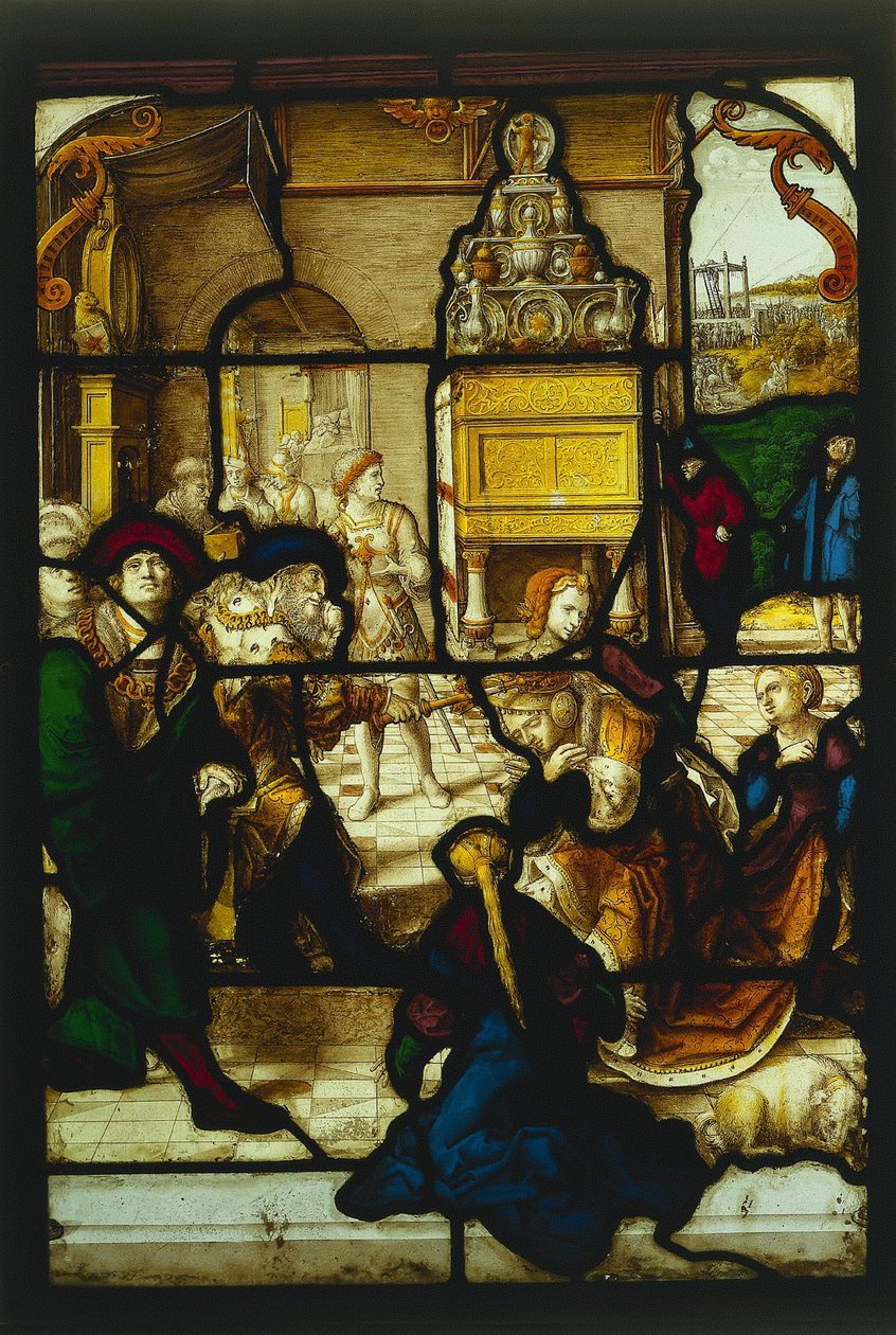 Ester før Ahasverus, ca. 1530. av Dirk Vellert