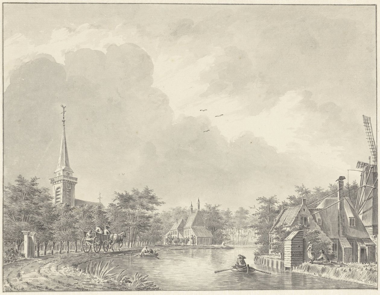 Landsbyen Harmelen ved Leidse Vaart utenfor Utrecht av Dirk Verrijk