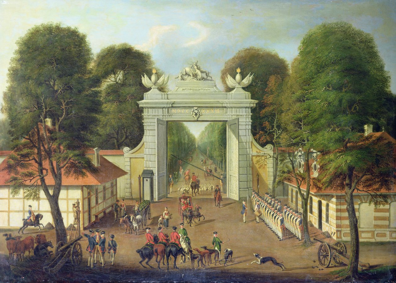 Vaktvakt ved Jaegertor, Potsdam, ca. 1735 av Dismar Degen