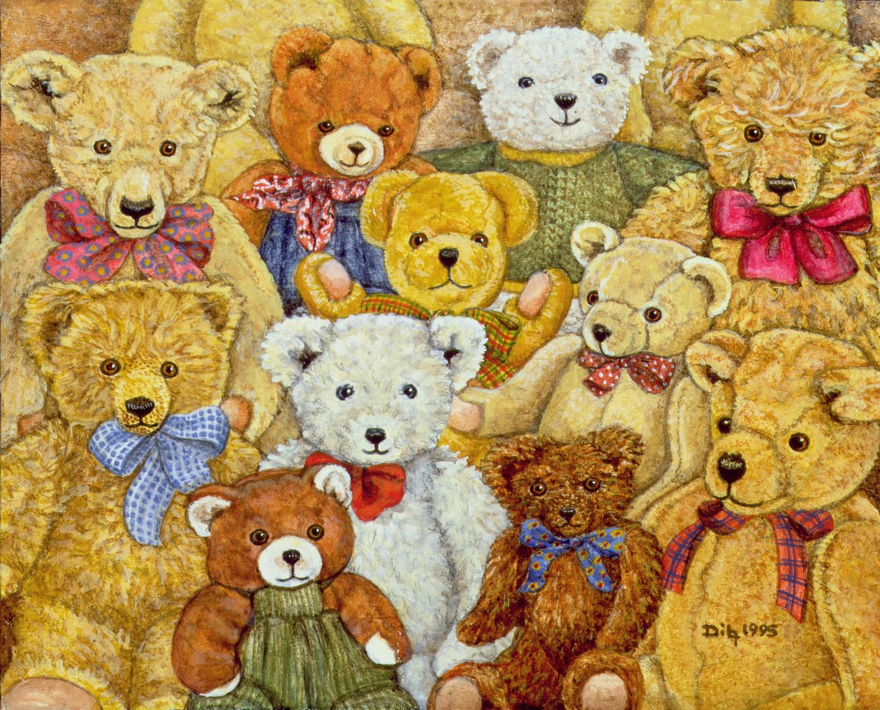 Ted-Patch, 1995 (akryl på panel) av Ditz