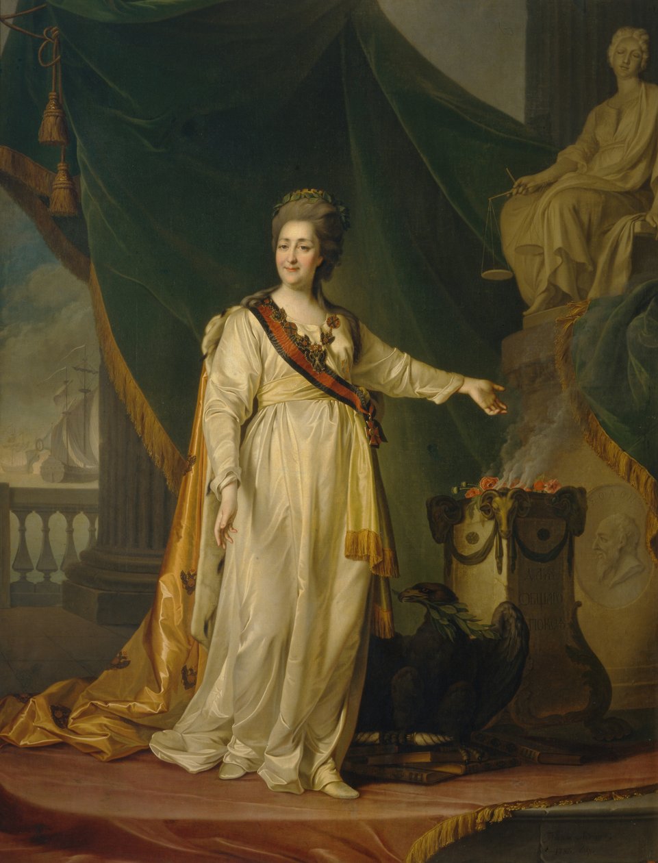 Catherine II som lovgiver i Temple of the Goddess of Justice, 1783 av Dmitri Grigorievich Levitsky