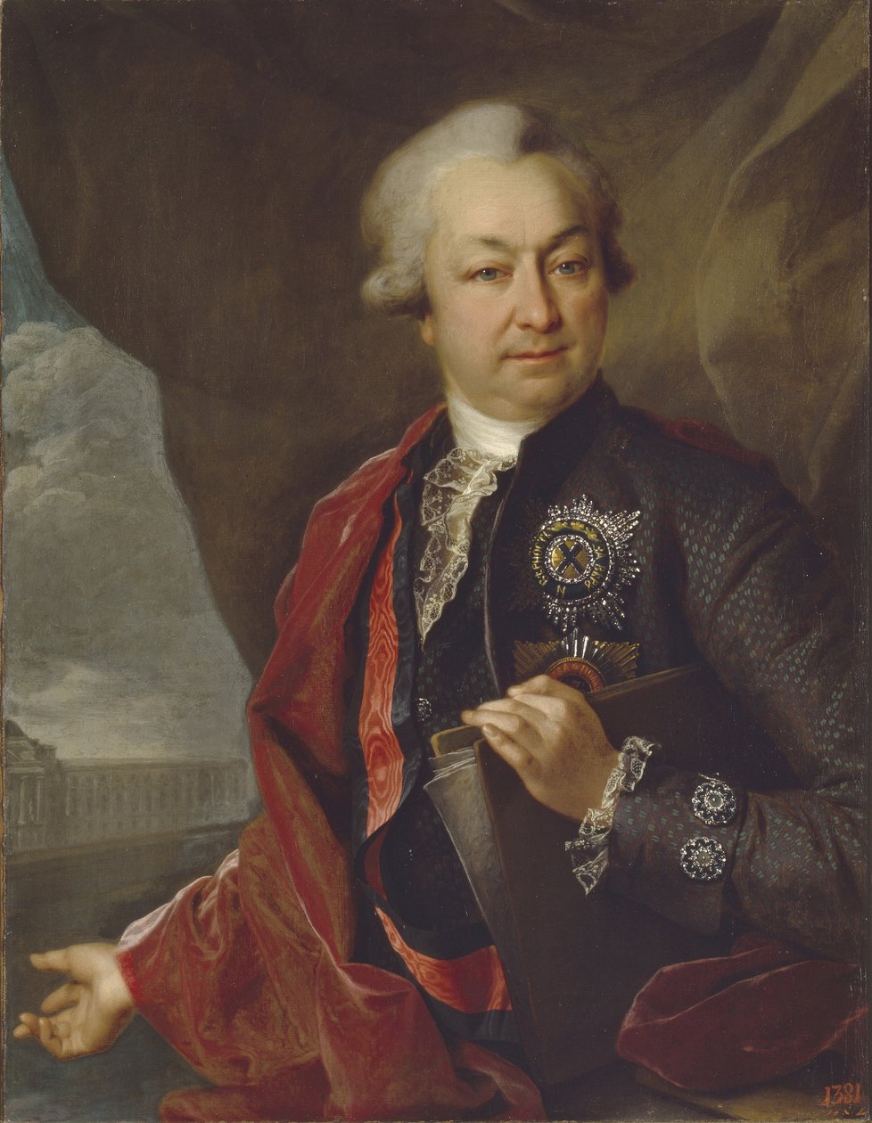 Portrett av The Gant Ivan Ivanovich Shunlov 18-19, 190 av Dmitri Grigorievich Levitsky