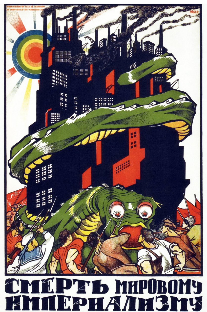 Kommunistisk propagandaplakat av Dmitry  Moor