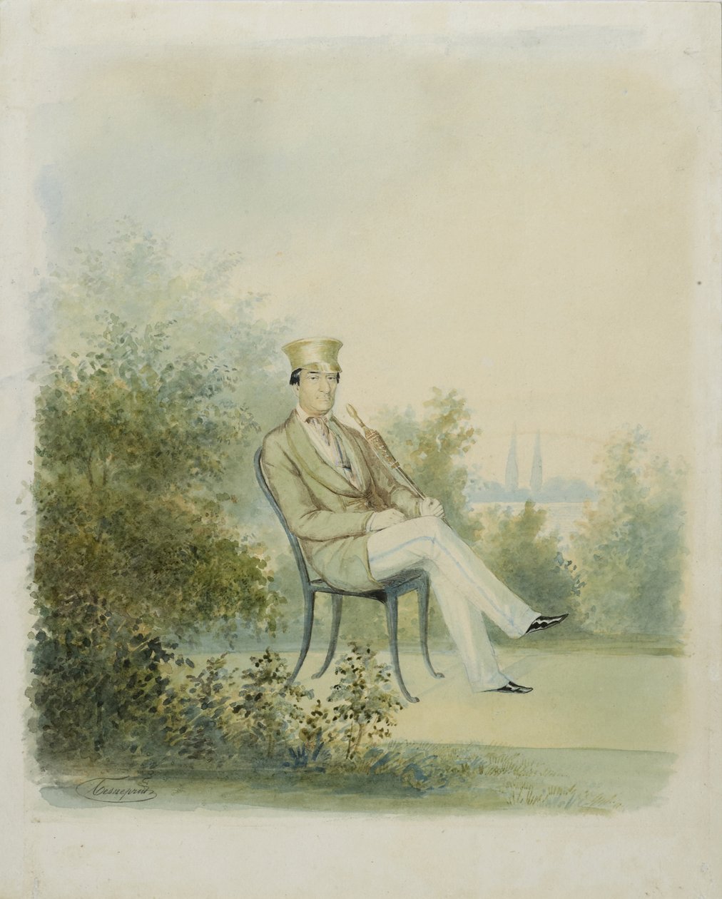 Portrett av Grigory Stepanovich Tarnovsky, slutten av 1840-årene av Dmitry Ivanovich Bezperchy