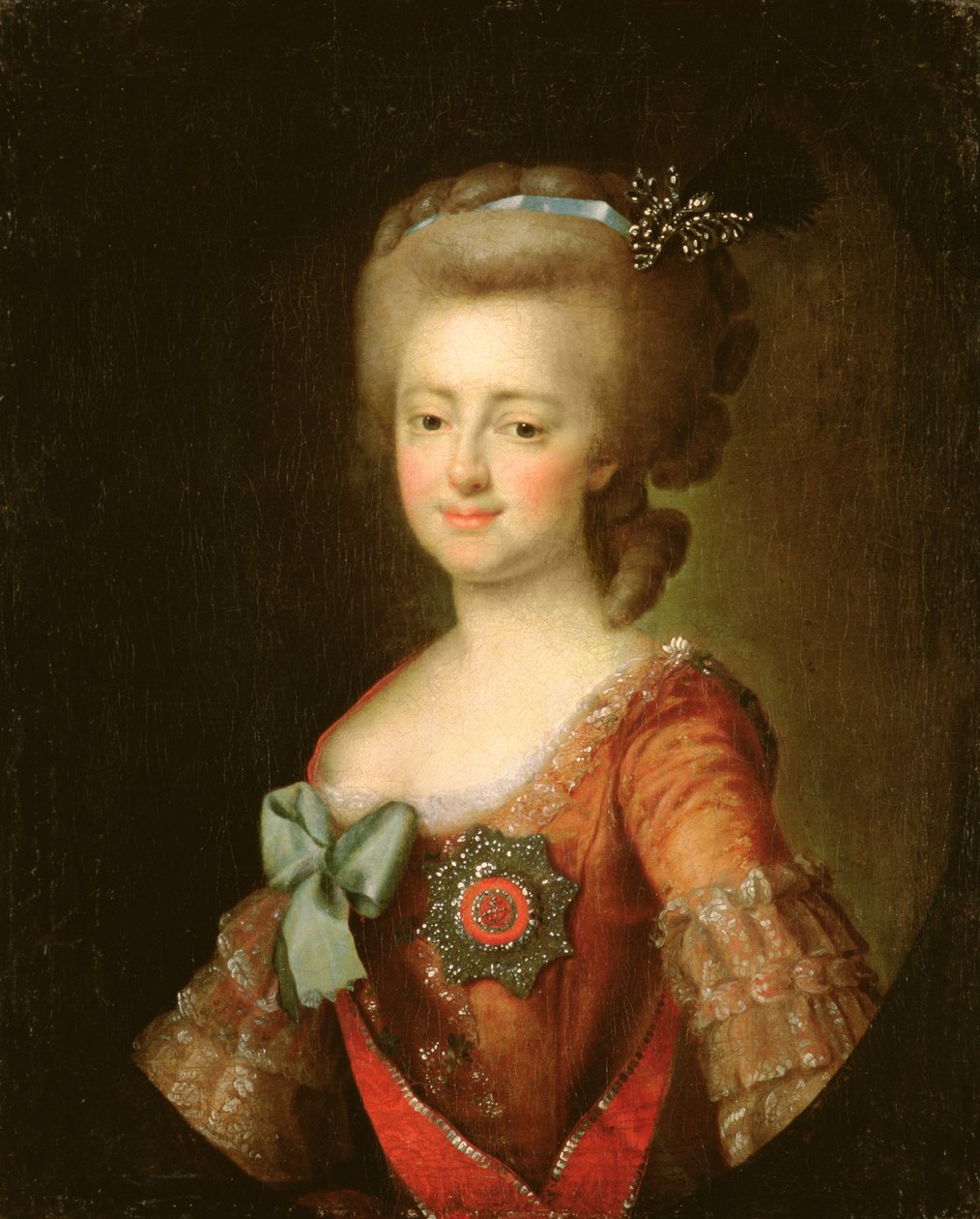 Portrett av storhertuginne Maria Fyodorovna (1759-1828) ca. 1780-90 av Dmitri Grigorievich Levitsky