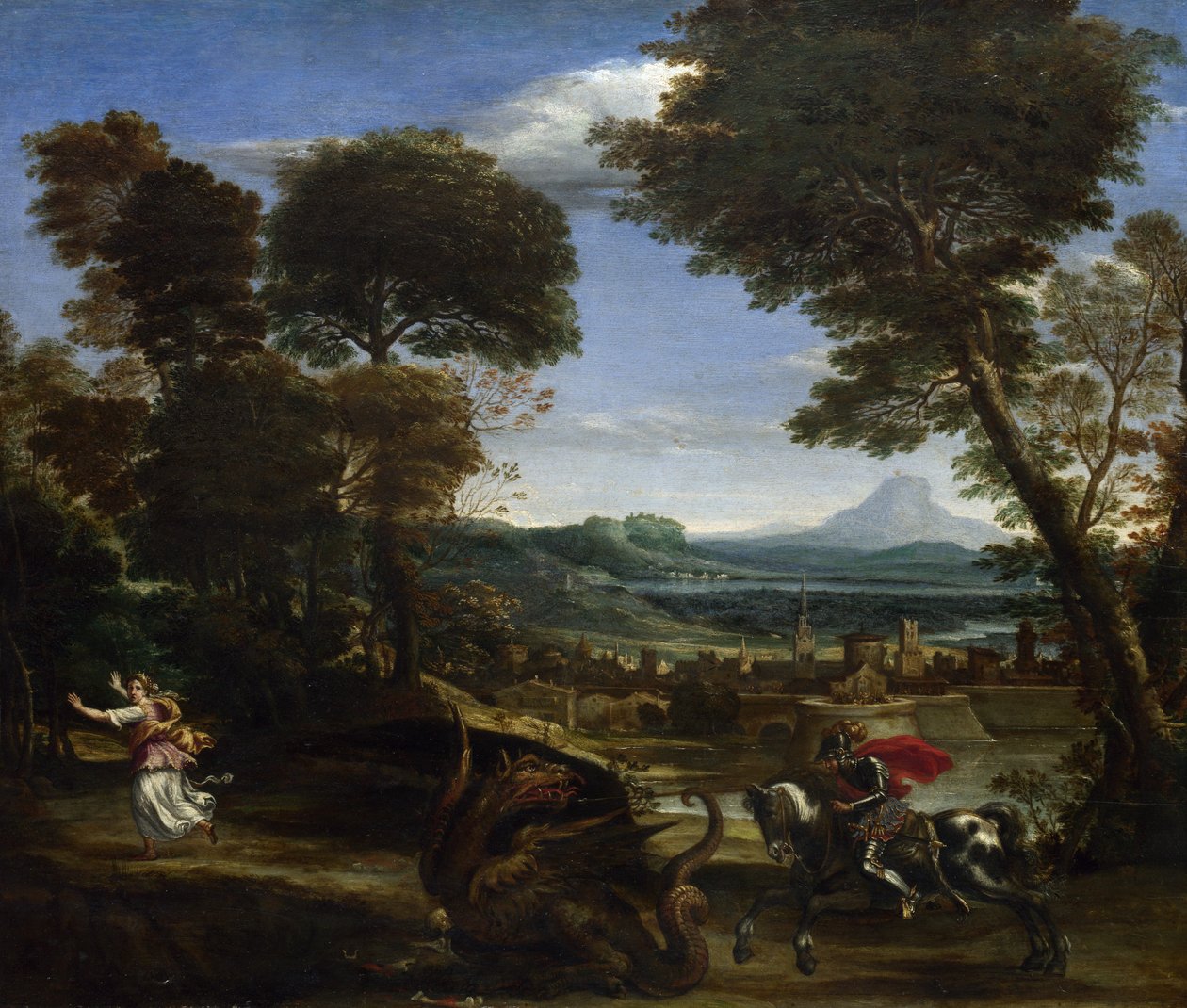 Saint George dreper dragen av Domenichino