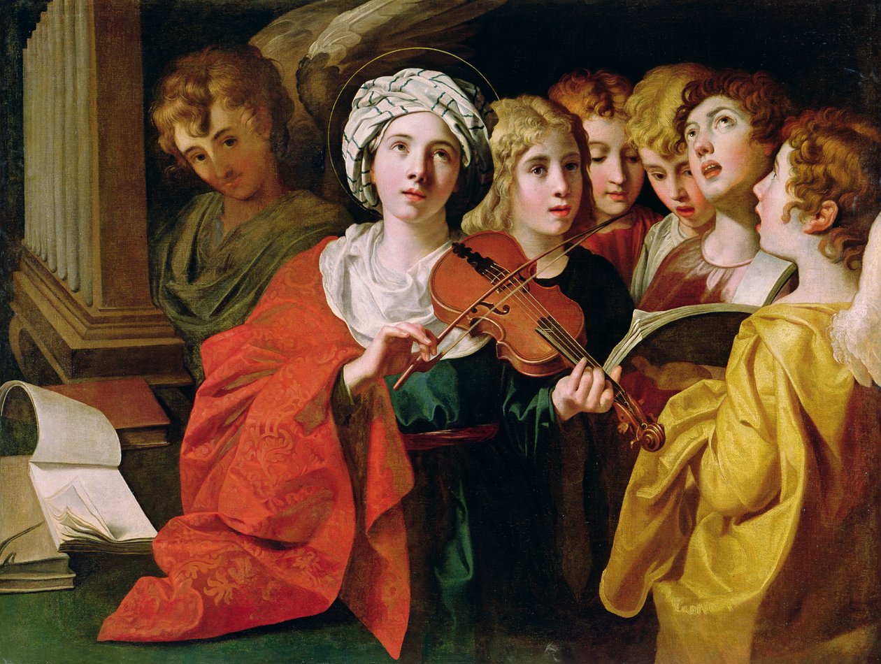 St. Cecilia med kor av Domenichino