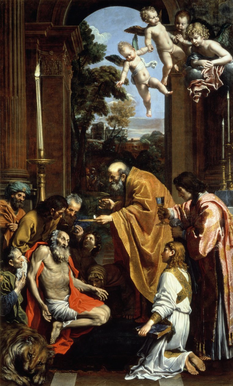 Det siste sakramentet til St. Hieronymus, 1614 av Domenichino