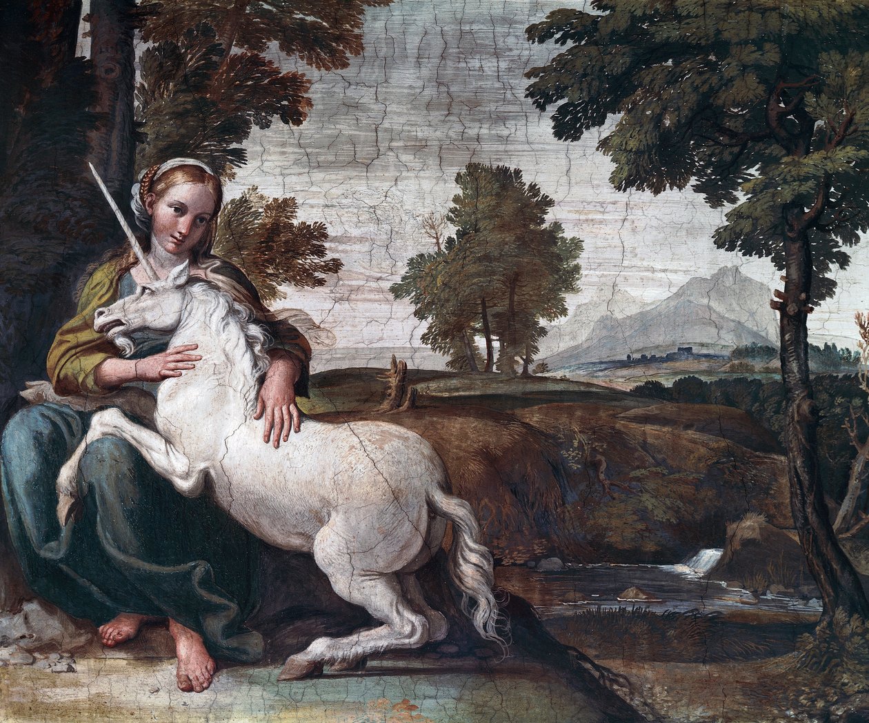 En jomfru med en enhjørning av Domenichino
