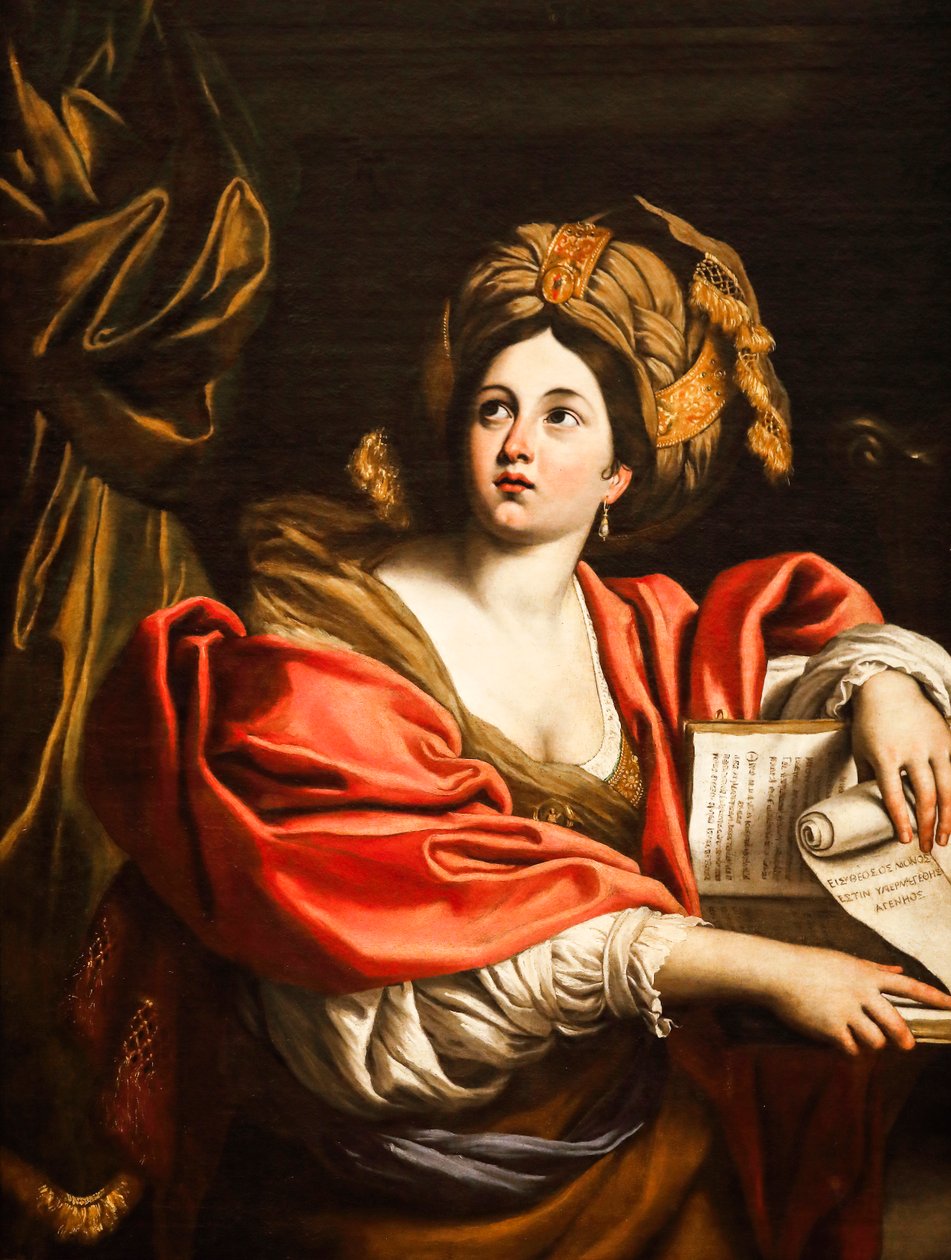 Cumaisk sibyll. 1600-tallet (Olje på lerret) av Domenichino