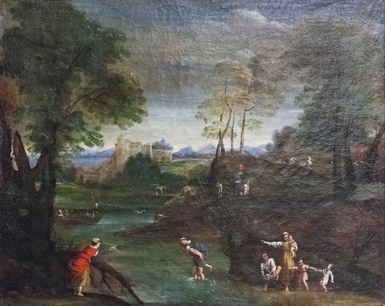 Landskap med Ford av Domenichino (1581 1641)