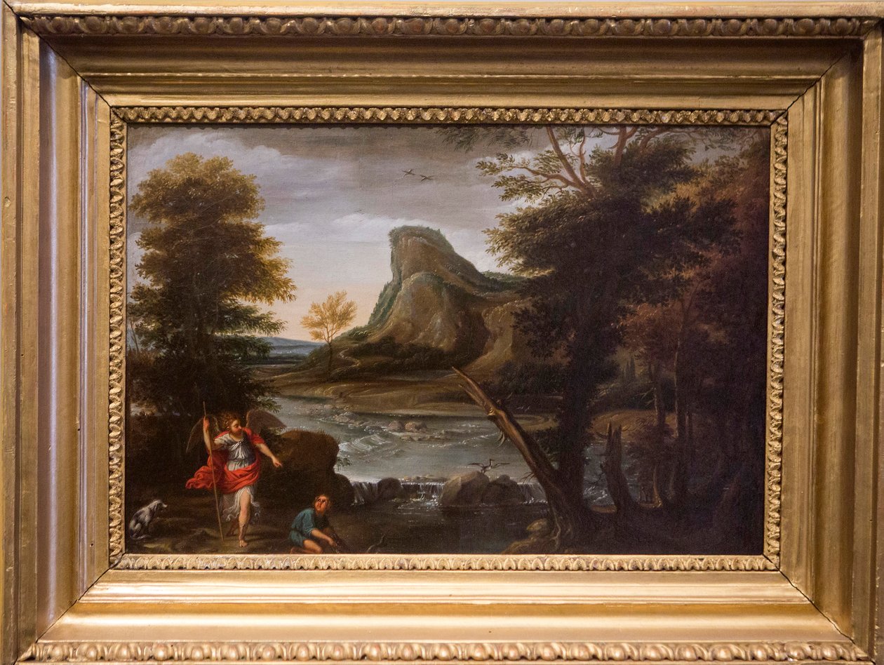 Tobiolo and the Angel, XVII århundre (olje på lerret) av Domenichino