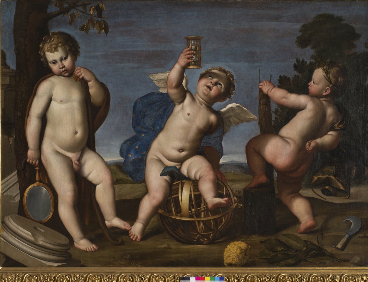Allegory of Agriculture, Astronomy and Architecture, 1620-25 av Domenichino
