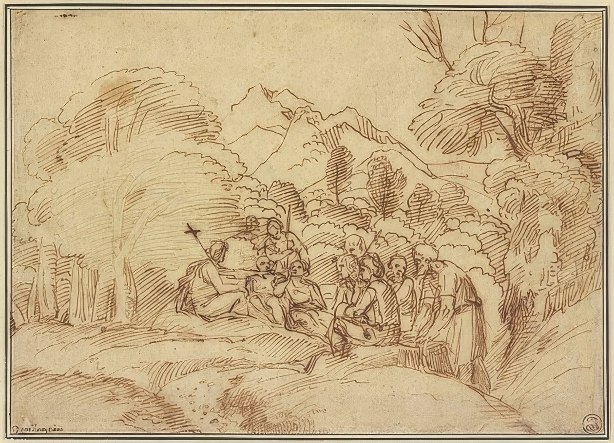 Johannes forkynner i villmarken av Domenichino