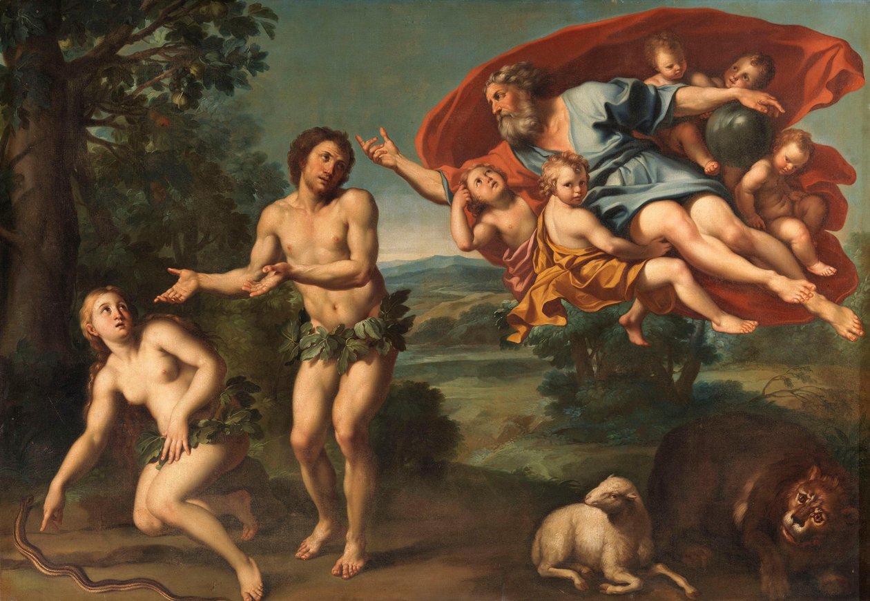 Adam og Evas utdrivelse av Domenichino
