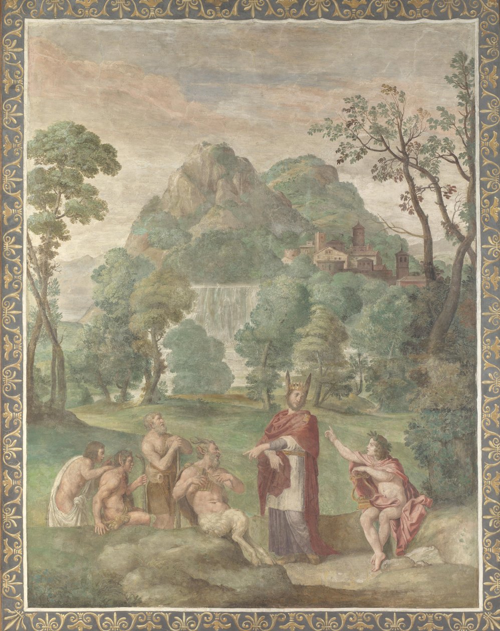 Dommen til Midas Fresco fra Villa Aldobrandini, 1617-1618 av Domenichino