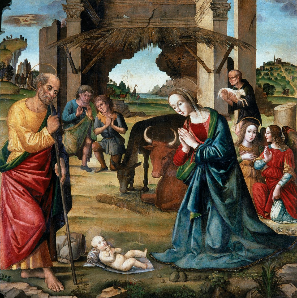Tilbedelse av hyrdene av Domenico Ghirlandaio