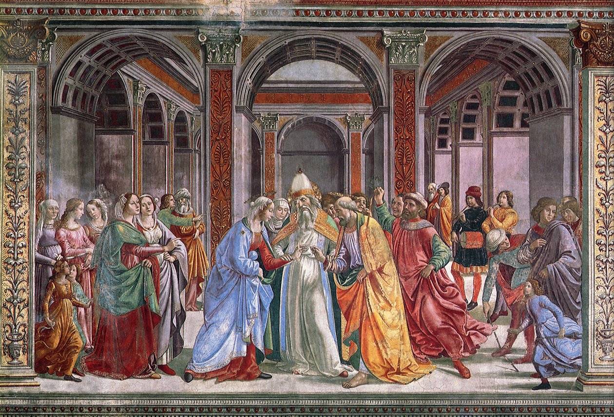 Jomfruens ekteskap, 1486-90 av Domenico Ghirlandaio