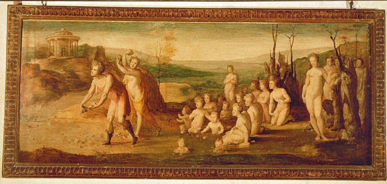 Deucalion og Pyrrha av Domenico di Pace Beccafumi  