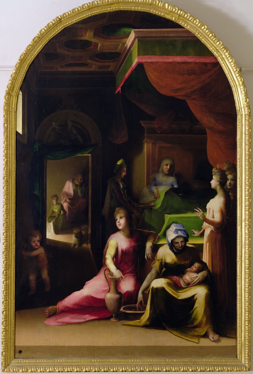Jomfruens fødsel, ca. 1540-43 av Domenico di Pace Beccafumi  