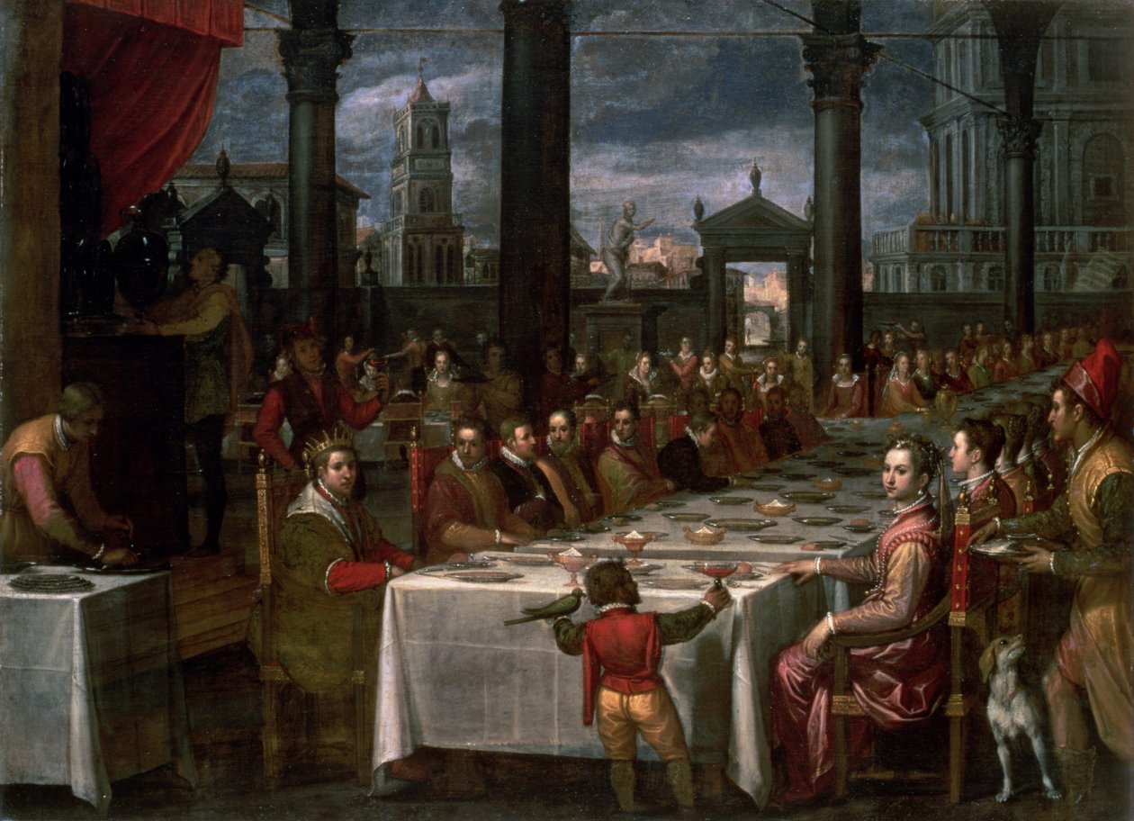 Bryllupsbankett til storhertug Ferdinand I av Toscana (1549-1600), 1590 av Domenico Cresti