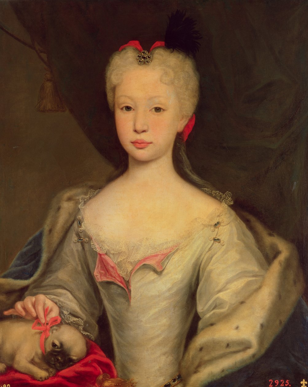 Maria Barbara de Braganza (d.1758) dronning av Spania (olje) av Domenico Dupra