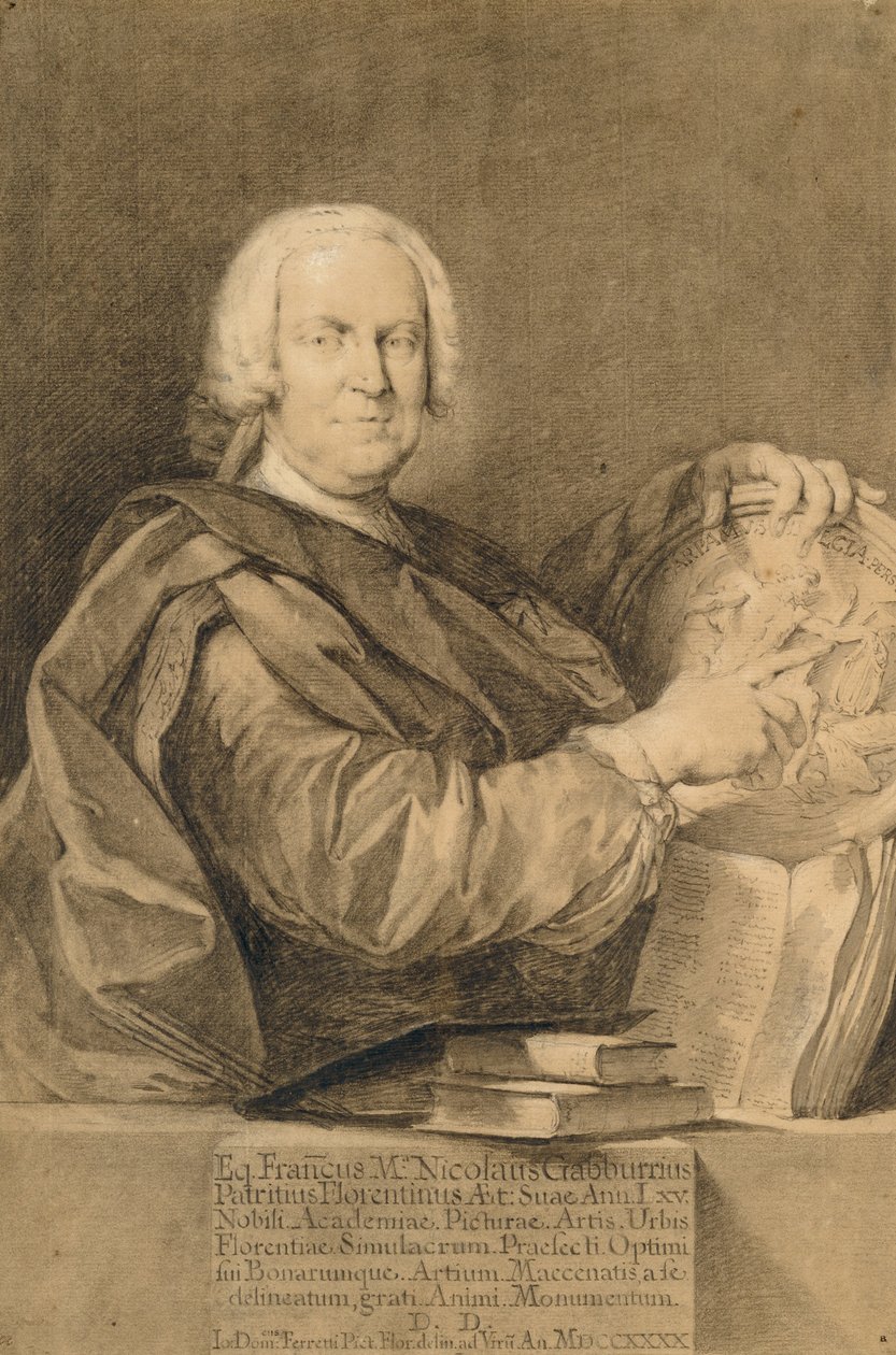 Portrett av Cavaliere Francesco Maria Niccolò Gabburri av Giovanni Domenico Ferretti