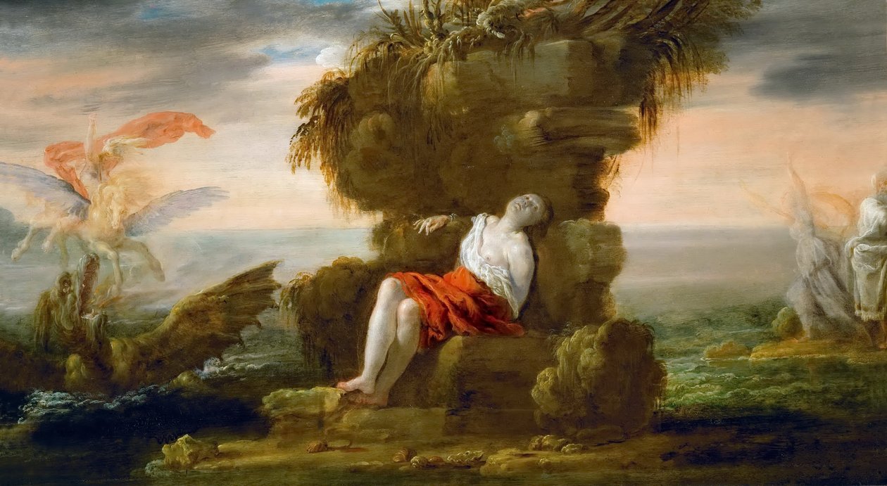 Perseus frigjør Andromeda av Domenico Fetti or Feti