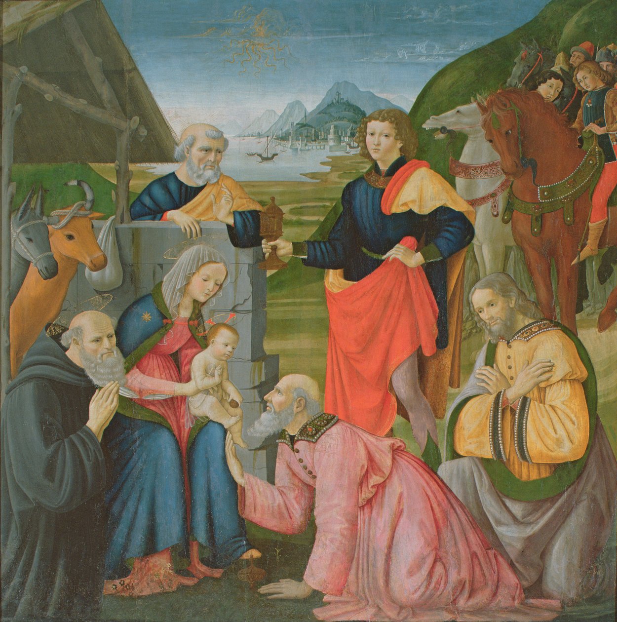Tilbedelse av magiene av Domenico Ghirlandaio