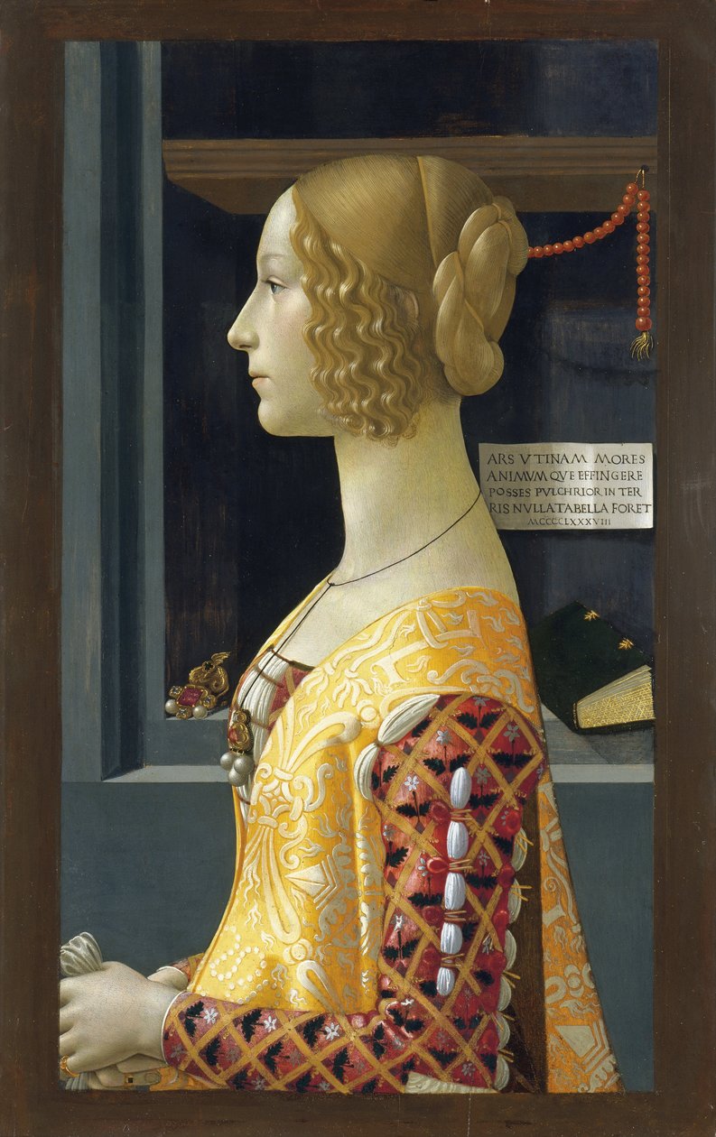 Portrett av Giovanna Tornabuoni av Domenico Ghirlandaio