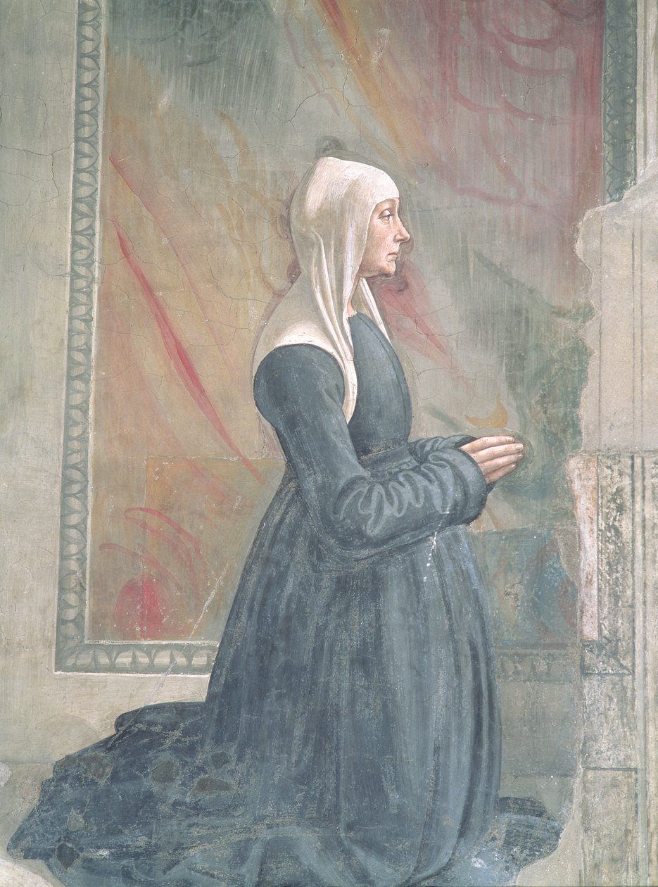 Portrett av et kvinnelig medlem av Sassetti-familien, fra Cycle of St. Francis, Sassetti-kapellet, 1483 av Domenico Ghirlandaio