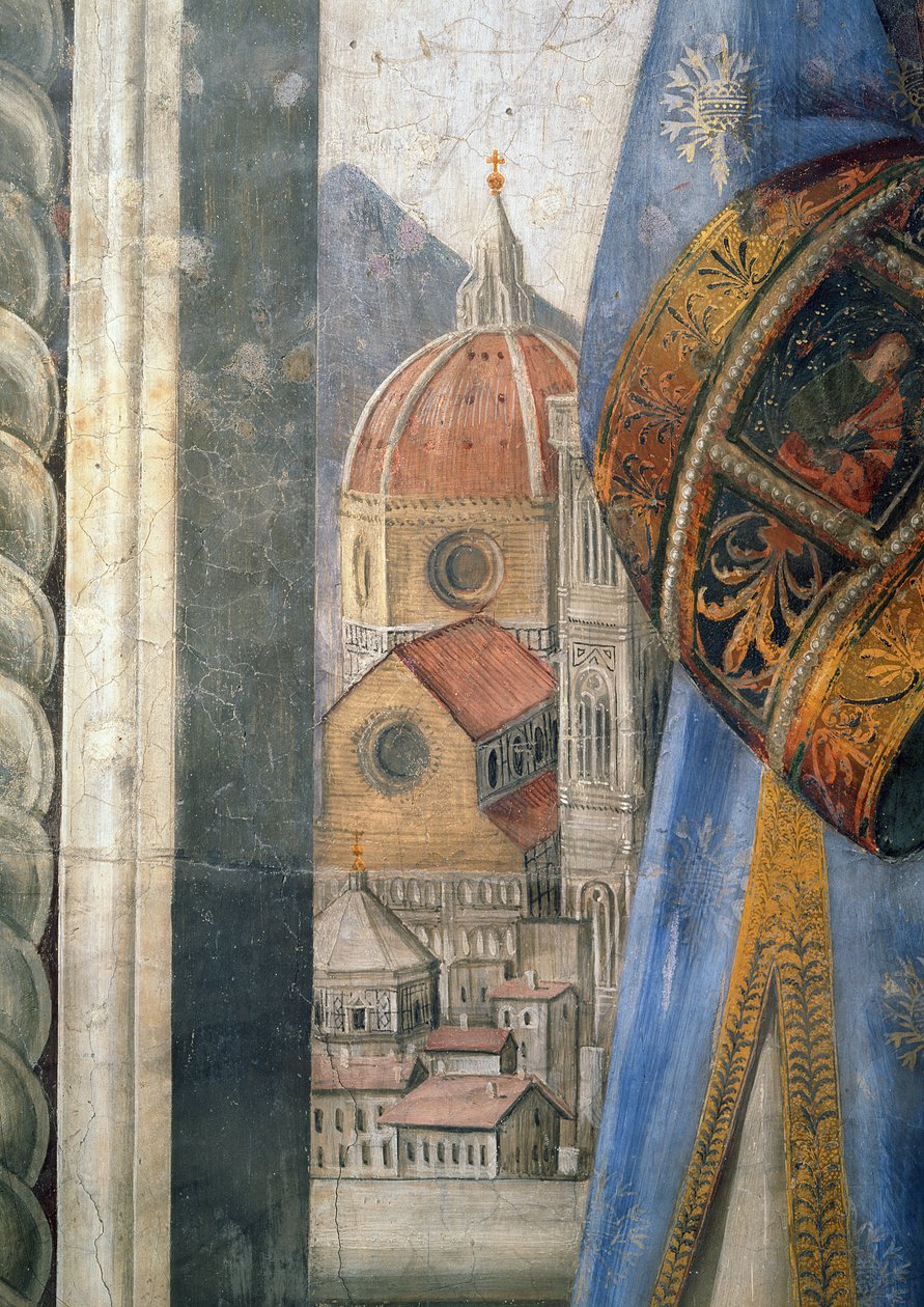 Duomoen, detalj fra fresken i Sala dei Gigli, c1470 av Domenico Ghirlandaio