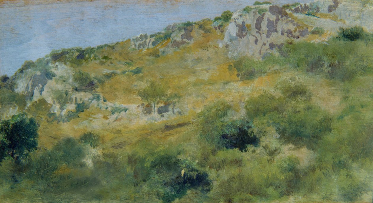 Sorrento Landscape (olje på tre) av Domenico Morelli
