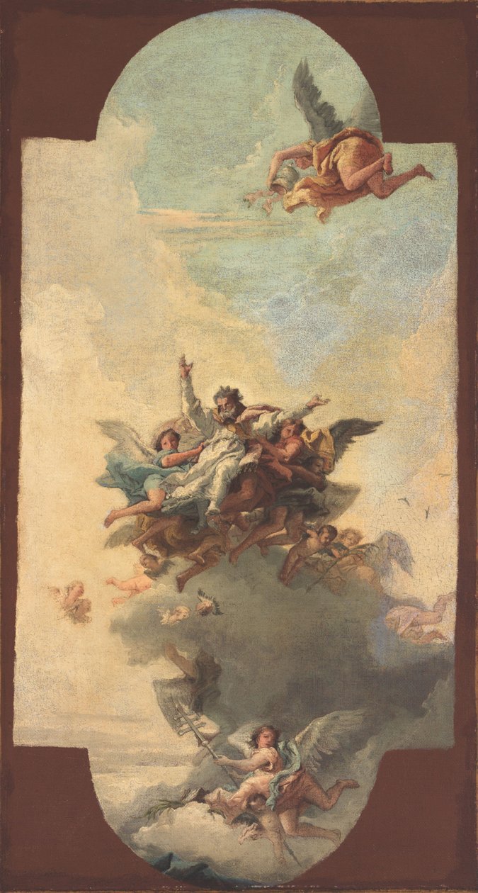 Apoteosen til en pave og martyr av Domenico Tiepolo