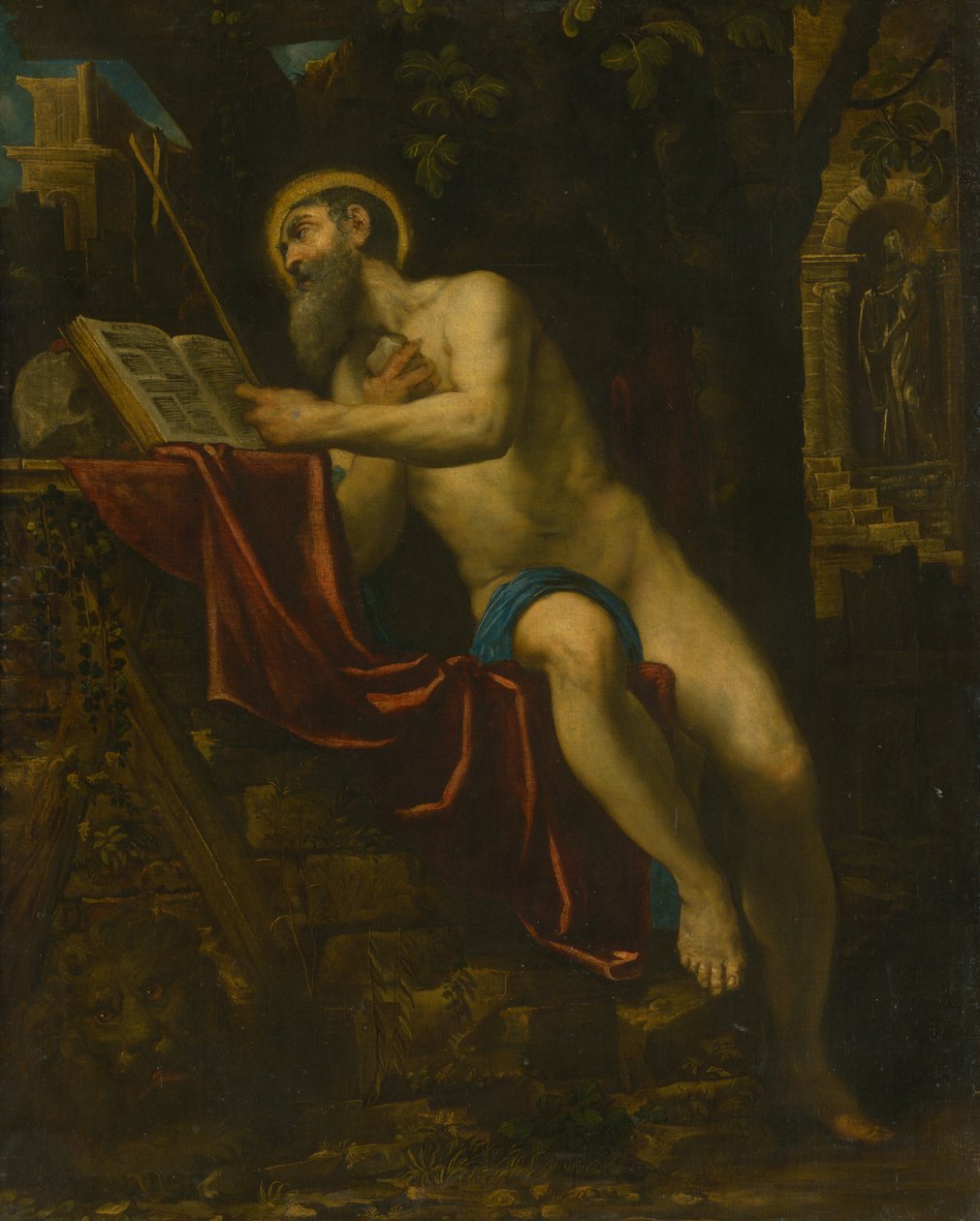 Den hellige Jerome av Domenico Robusti Tintoretto