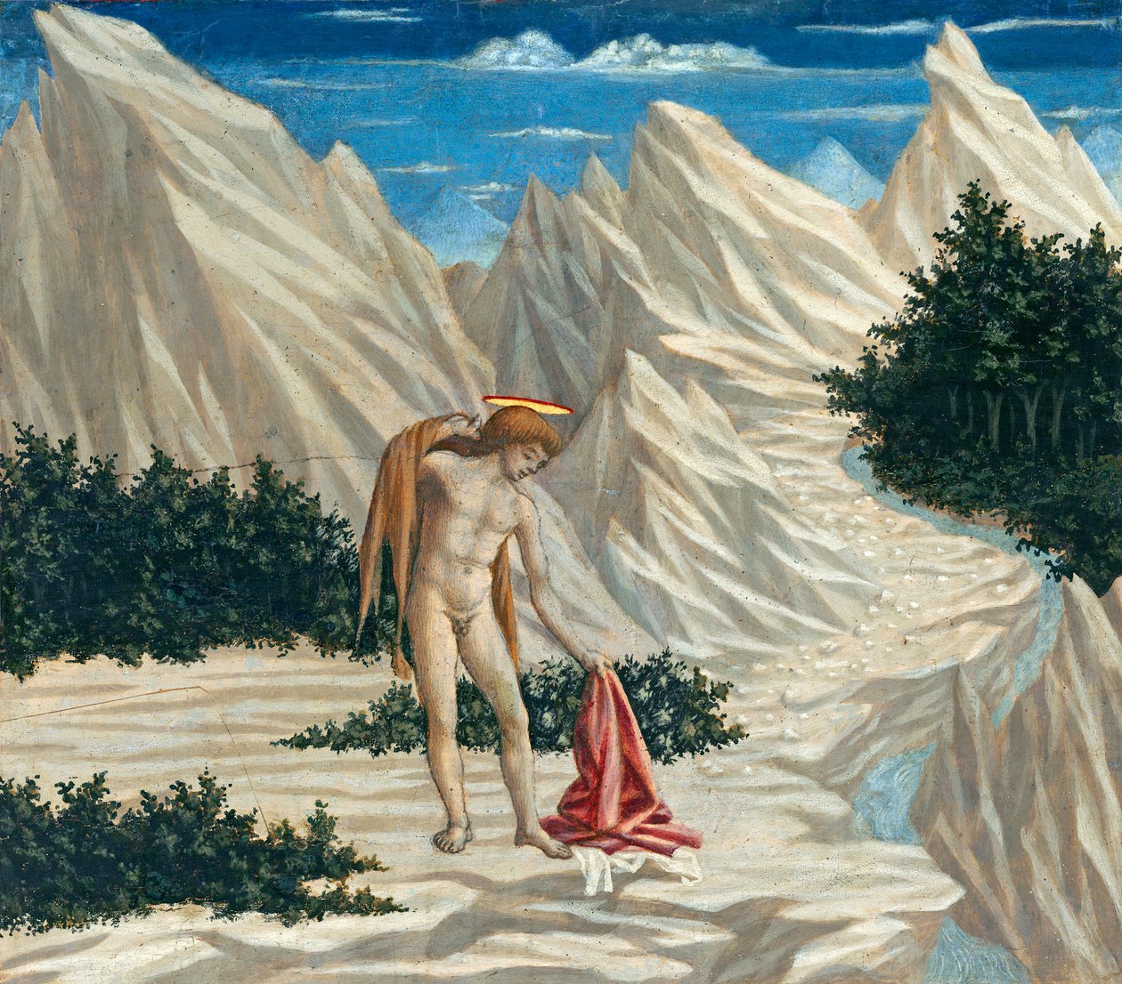 St. John in the Desert, ca. 1445-50 (tempera på panel) av Domenico Veneziano