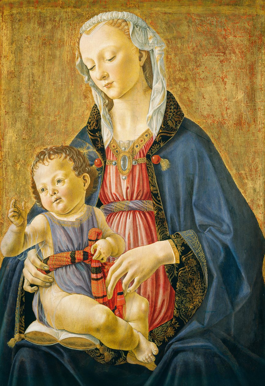 Madonna og barn, ca. 1470-75 (tempera på panel) av Domenico Ghirlandaio